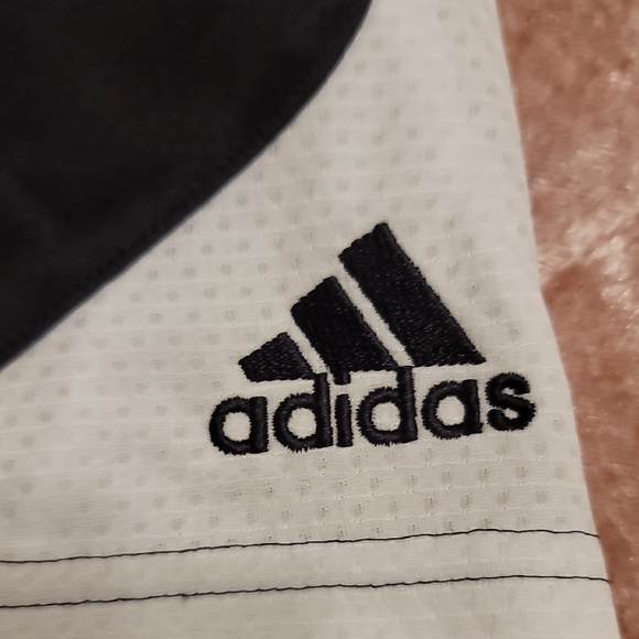 Adidas Men's XL Long Lenth Athletic Shorts in Black and White - Picture 2 of 8